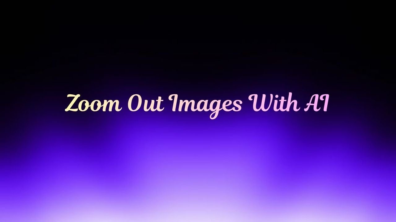 Example of an AI zoom out photo tool extending a background
